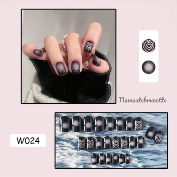 2/$16 Pink Hearts Press On Nails - Picture 5 of 13